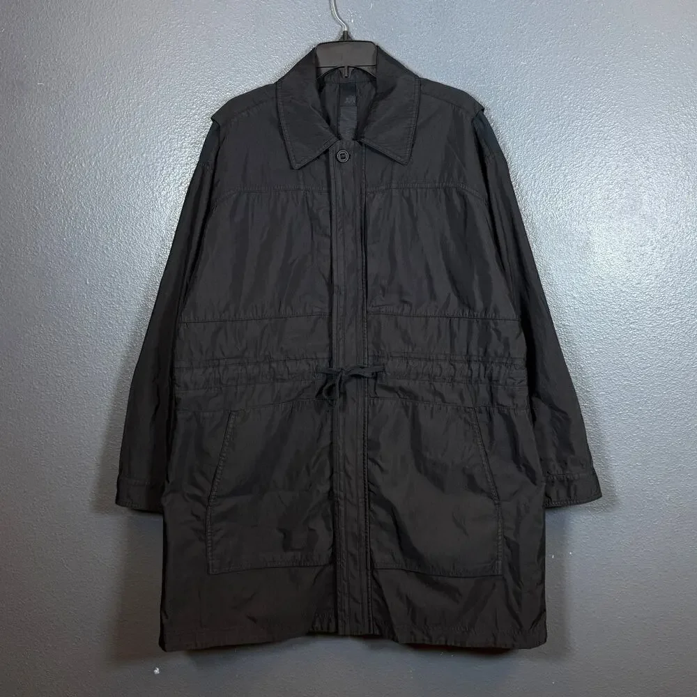 Nike ESC M women black long coat jacket outdoor hiking activewear Made in Italy